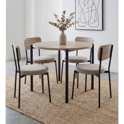 Stalas + 4 kėdės SERENADA (21269-13 Sonoma/378-08 Rusvas) NAUJIENA